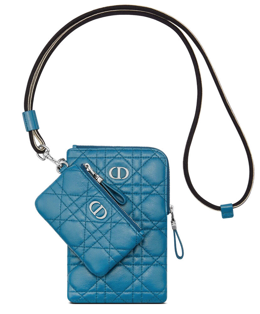 Christian Dior Caro Multifunctional Pouch Bag Blue